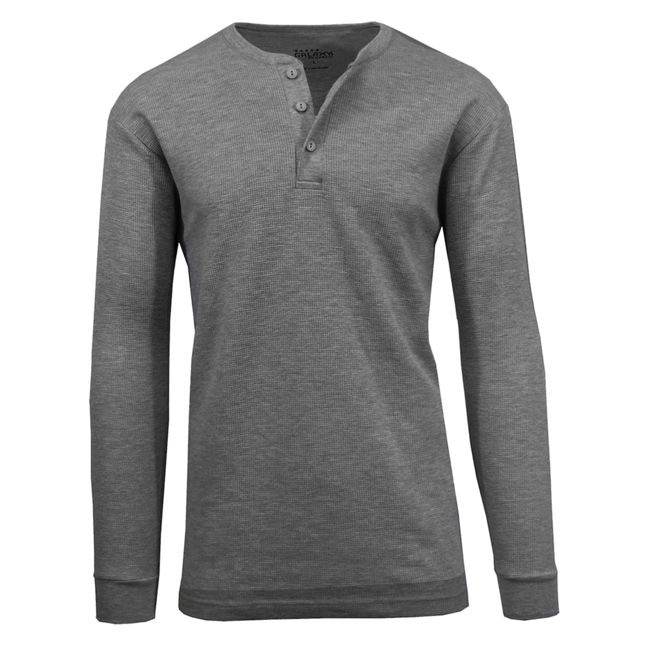 Men's Long Sleeve Waffle-Knit Thermal Henley Shirt